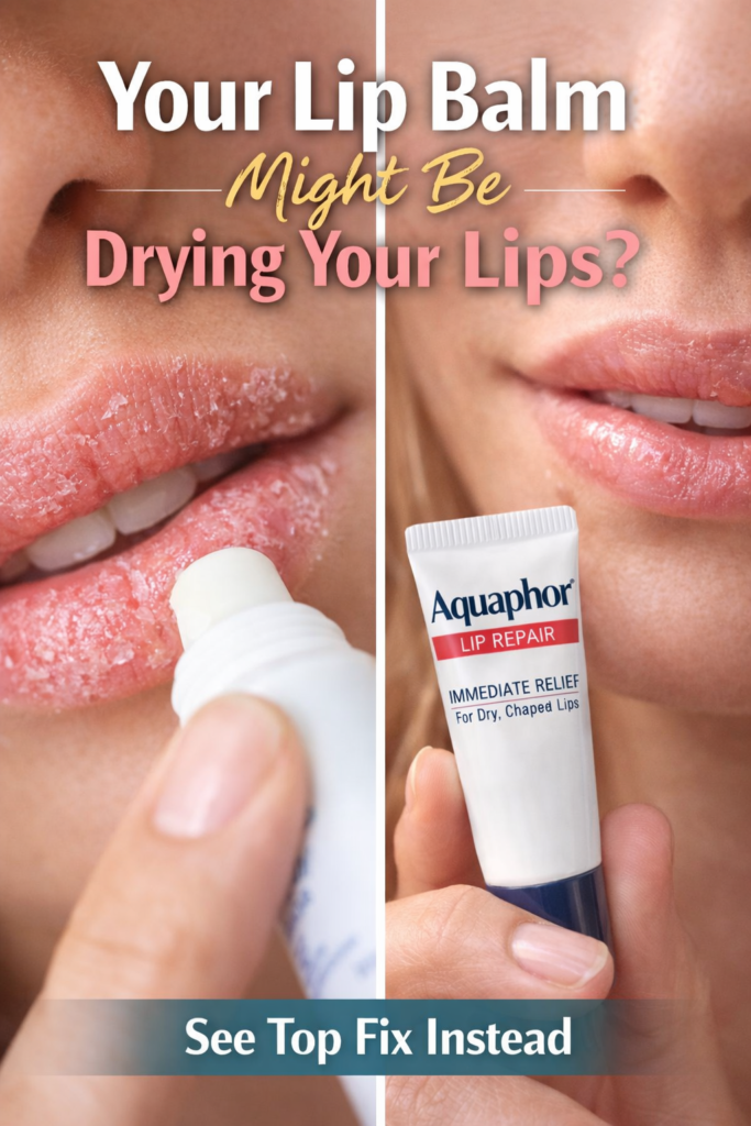 your lip balm might be drying your lips
